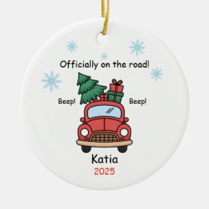 New Driver Ornament, Custom Licensed Driver Ceramic Ornament