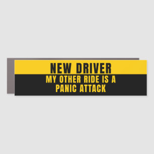 New Driver Panic Attack Car Magnet