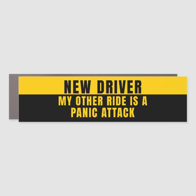 New Driver Panic Attack Car Magnet (Front)