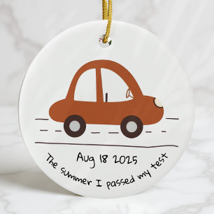 New Driver Personalized Passed Test Keepsake Ceramic Ornament