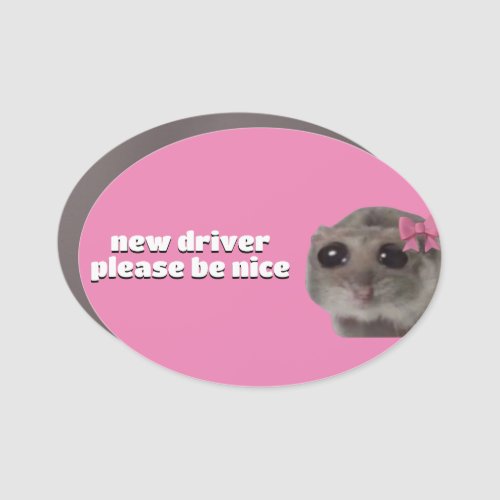 New Driver Please Be Nice Student Driver Sticker  Car Magnet