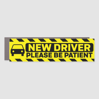 New Driver Please Be Patient Bumper Car Magnet
