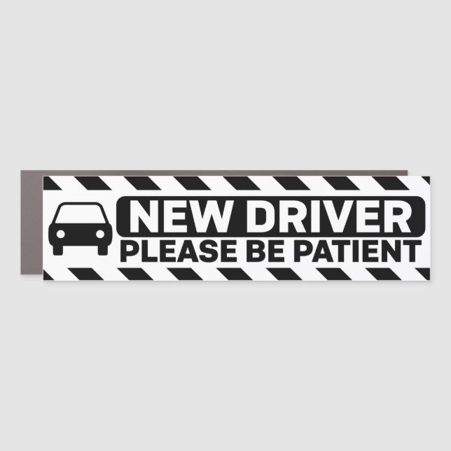 New Driver Please Be Patient Bumper Car Magnet (Front)