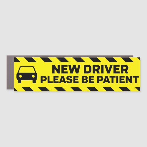 New Driver Please Be Patient Bumper Car Magnet