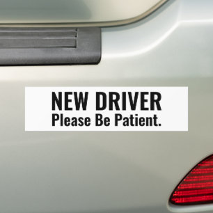 New Driver: Please Be Patient Bumper Sticker