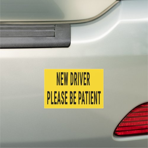 New Driver Please Be Patient Car Magnet