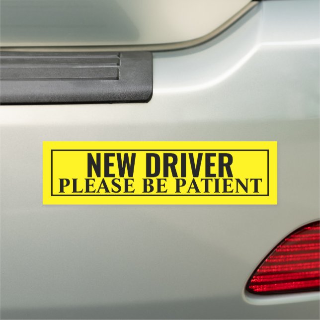 New Driver, Please be Patient - Safety Car Magnet (In Situ)