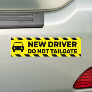 New Driver Please Do Not Tailgate Bumper Sticker
