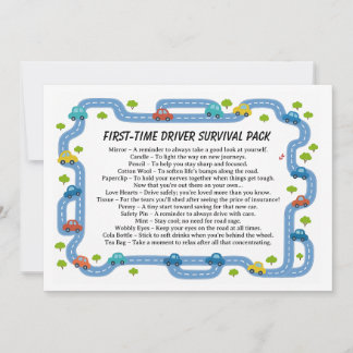New Driver Survival Kit | Funny Driving Holiday Card