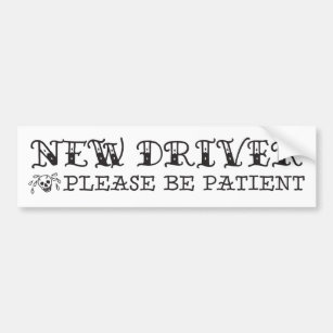 New Driver Tattoo Style Bumper Sticker