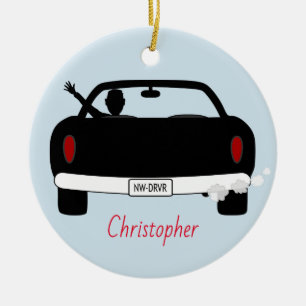 New Driver Teenage Boy Personalized Ceramic Ornament