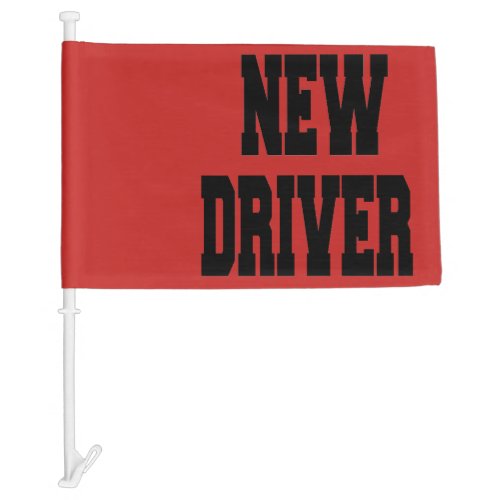 New Driver Warning Car Flag