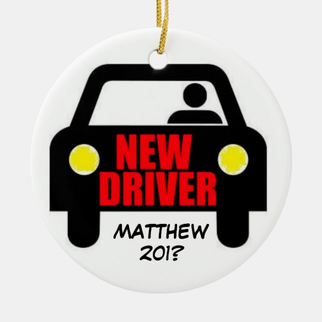 New Drivers License Keepsake Ceramic Ornament (Front)