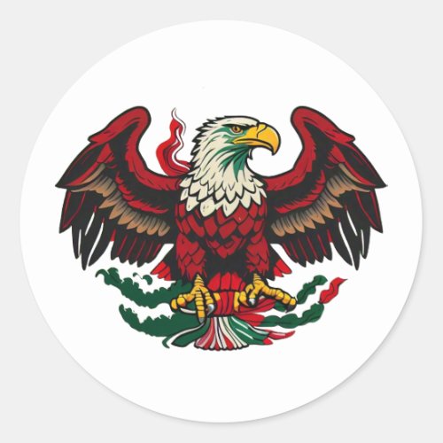 NEW EAGLE DESIGN CLASSIC ROUND STICKER