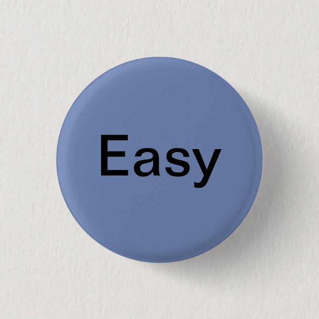 New Easy Crazy Cool Simple Style Funny One Life Button (Front)