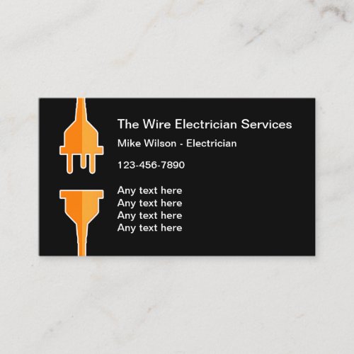 New Electrician Business Cards
