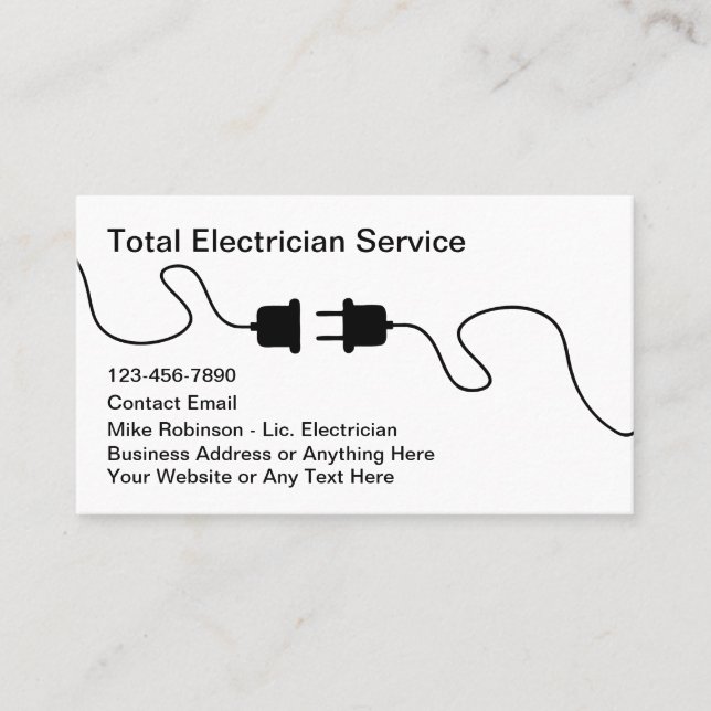 New Electrician Business Cards (Front)