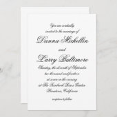 NEW Elegant Simple Script Type Wedding Invitation | Zazzle