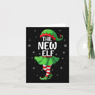 New Elf Christmas Girls Kids Women Elf Squad Xmas Card