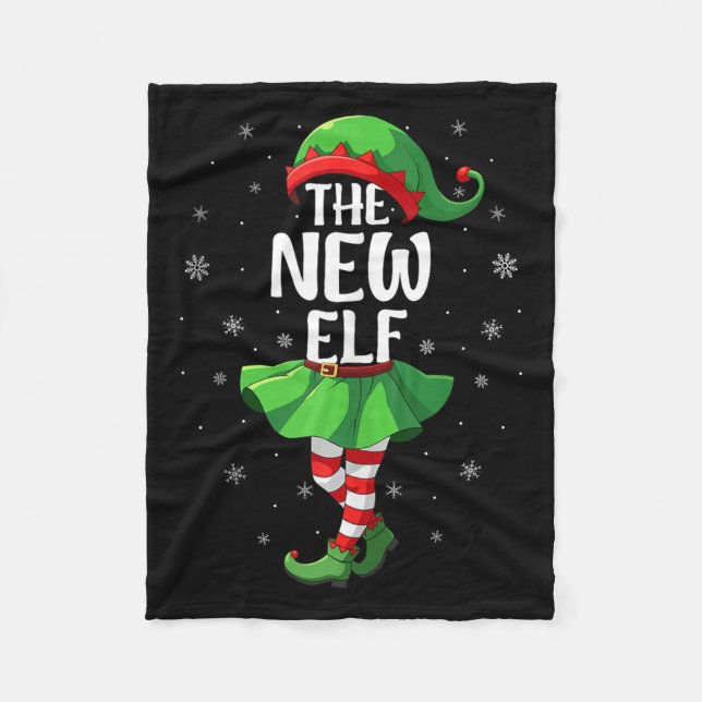 New Elf Christmas Girls Kids Women Elf Squad Xmas  Fleece Blanket (Front)