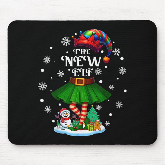 New Elf Squad Xmas Women Girls Mom Christmas Famil Mouse Pad (Front)