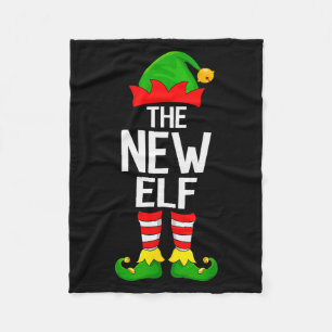 New Elf Xmas Matching Family Elf Squad Christmas Fleece Blanket