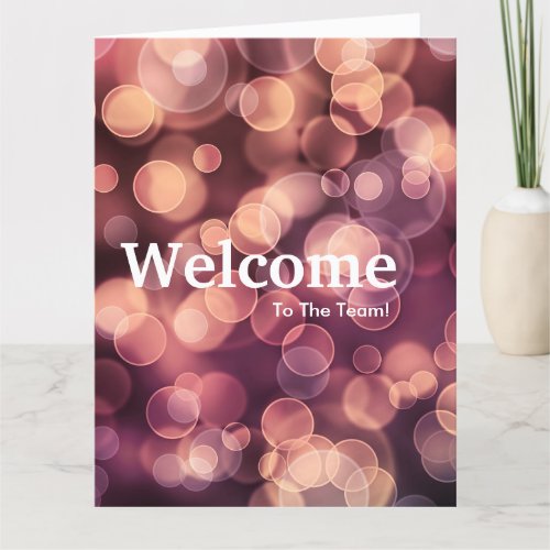 New Employee Welcome Bokeh Card