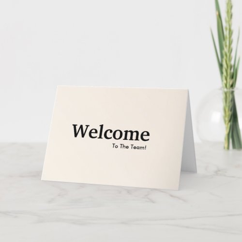 New Employee Welcome Card