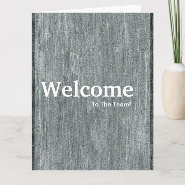New Employee Welcome Chalkboard Card (Front)