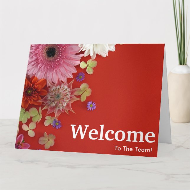 New Employee Welcome Floral Card (Front)