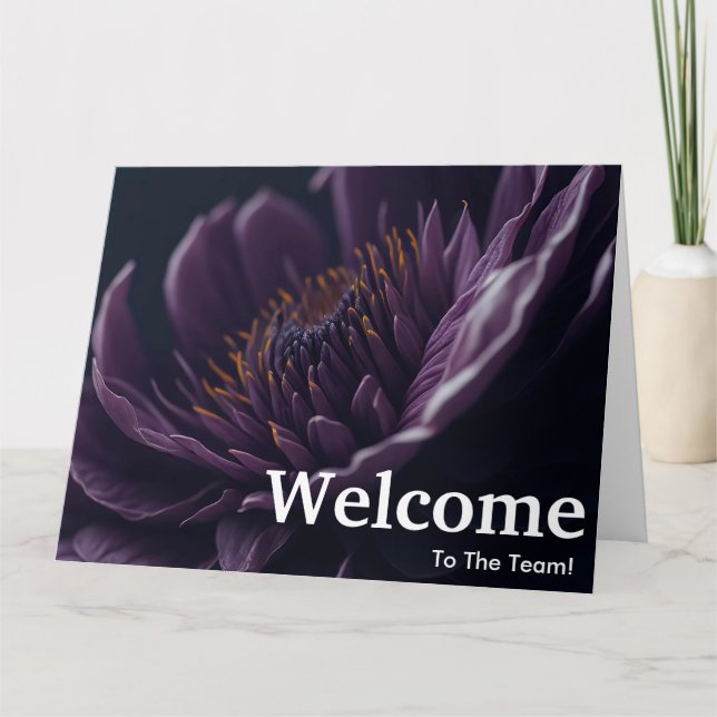 New Employee Welcome Floral Card (Front)