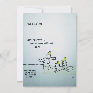 "New Employee Welcome" From GUHLComics Flat Note C Card