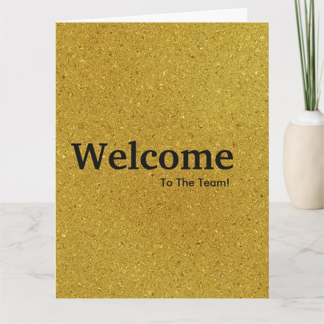 New Employee Welcome Glitter Card (Front)