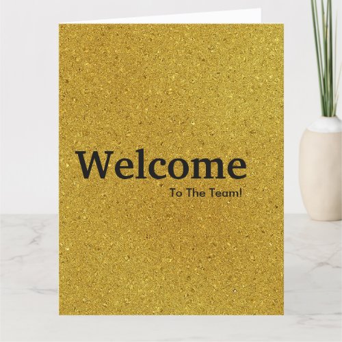 New Employee Welcome Glitter Card