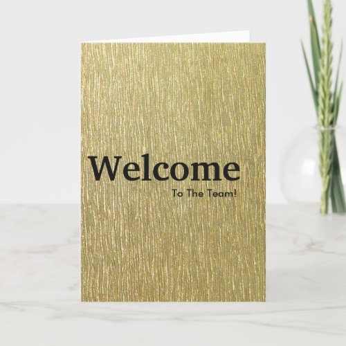 New Employee Welcome Glitter Card