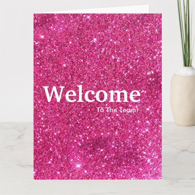 New Employee Welcome Glitter Card (Front)