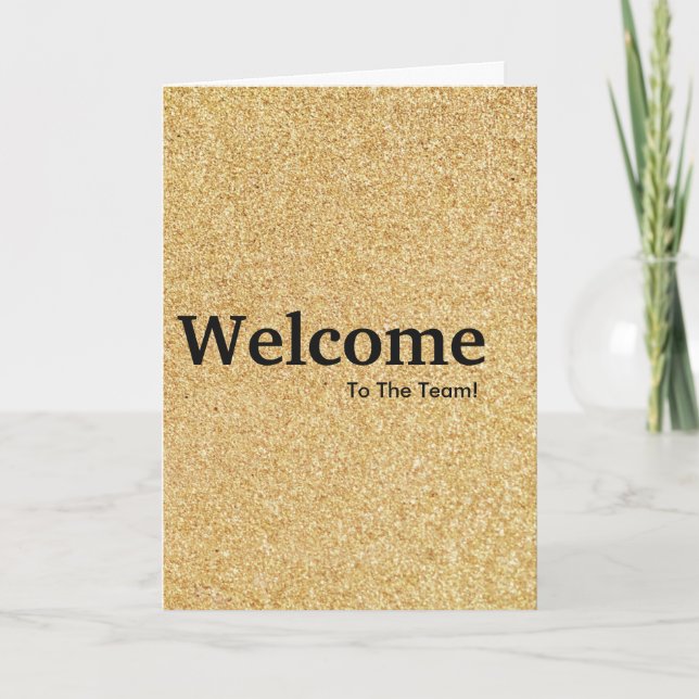 New Employee Welcome Glitter Card (Front)