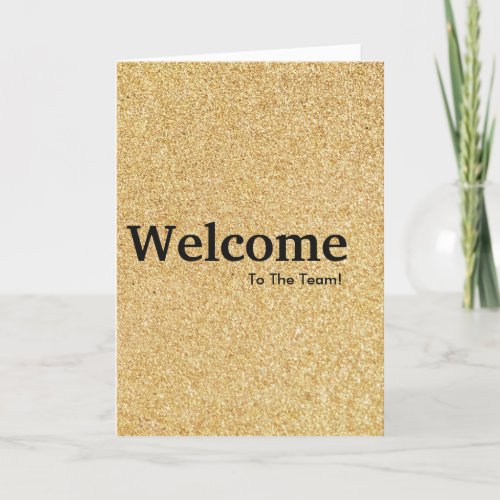 New Employee Welcome Glitter Card