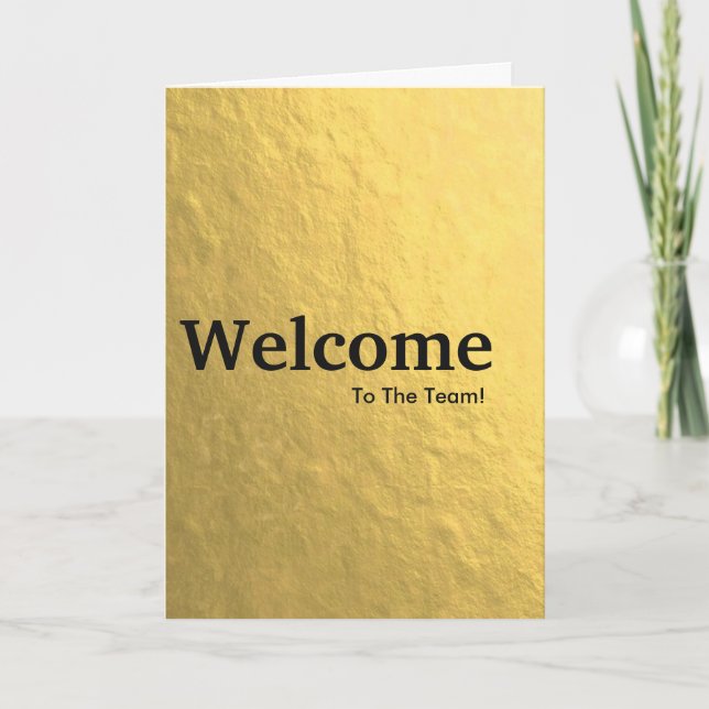 New Employee Welcome Glitter Card (Front)