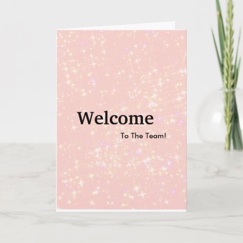 New Employee Welcome Gold Glitter Card