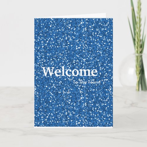 New Employee Welcome Gold Glitter Card