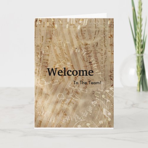 New Employee Welcome Gold Glitter Card