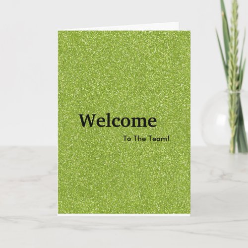 New Employee Welcome Gold Glitter Card