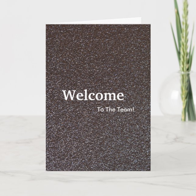 New Employee Welcome Gold Glitter Card (Front)