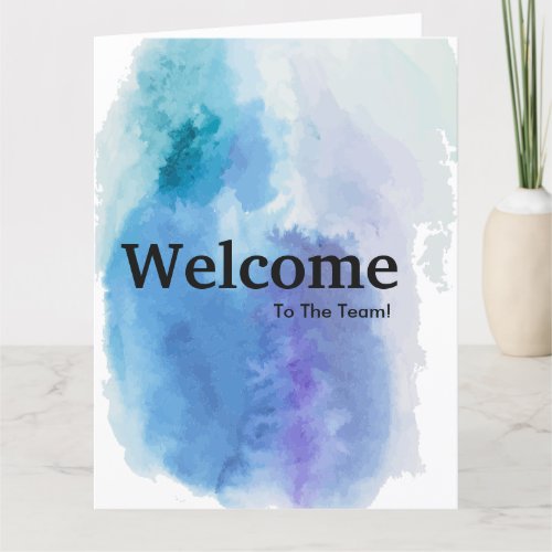 New Employee Welcome Watercolor Card