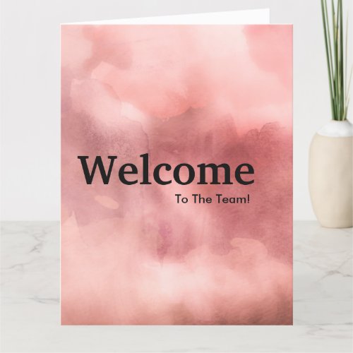 New Employee Welcome Watercolor Card