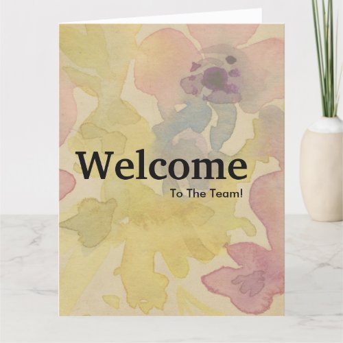 New Employee Welcome Watercolor Card