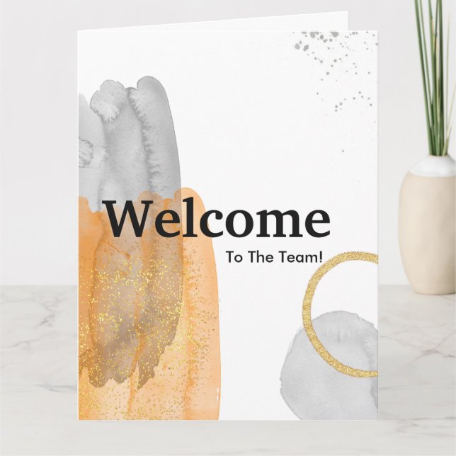 New Employee Welcome Watercolor Card (Front)