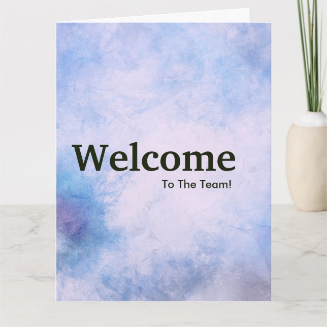 New Employee Welcome Watercolor Card (Front)