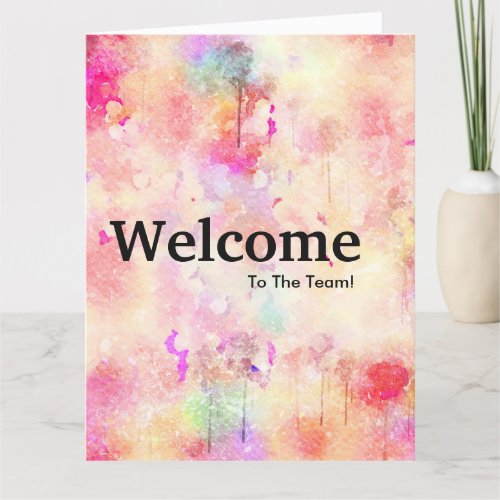 New Employee Welcome Watercolor Card